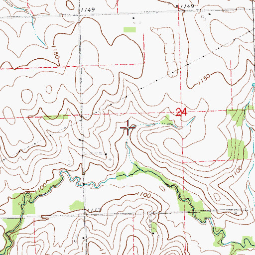 Topographic Map of Spring Creek Reservoir 10-1, NE