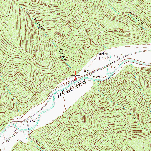 Topographic Map of Silver Draw, CO