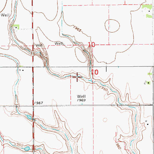 Topographic Map of Trausch Reservoir, NE