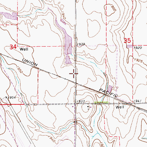 Topographic Map of Hastings Nw Dam, NE