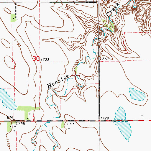 Topographic Map of Lampman Dam Number 1, NE