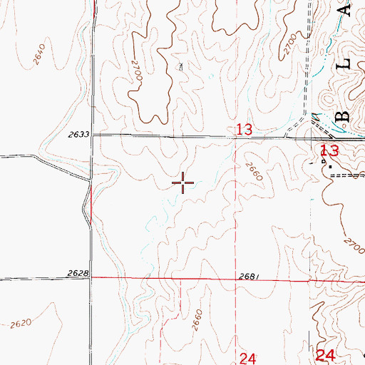 Topographic Map of Spring Creek Reservoir 18-A, NE
