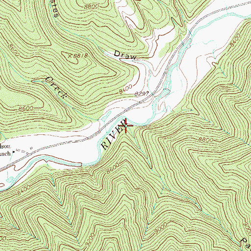 Topographic Map of Pasture Gulch, CO