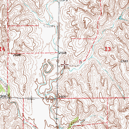 Topographic Map of Buffalo Creek Dam F-1, NE