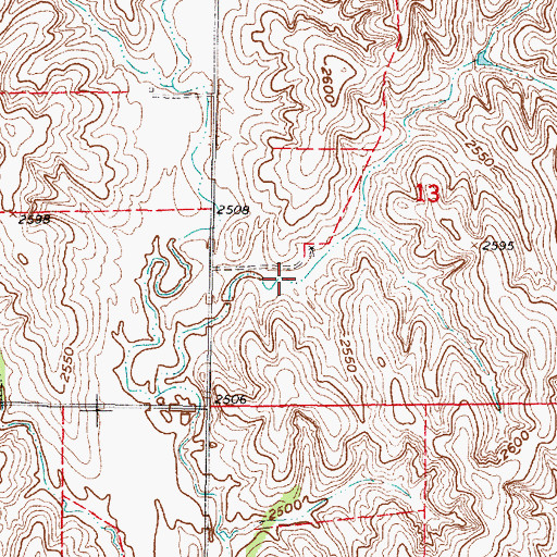Topographic Map of Buffalo Creek Reservoir F-1, NE