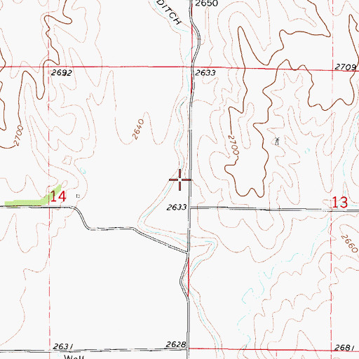 Topographic Map of Spring Creek Dam 19-B, NE