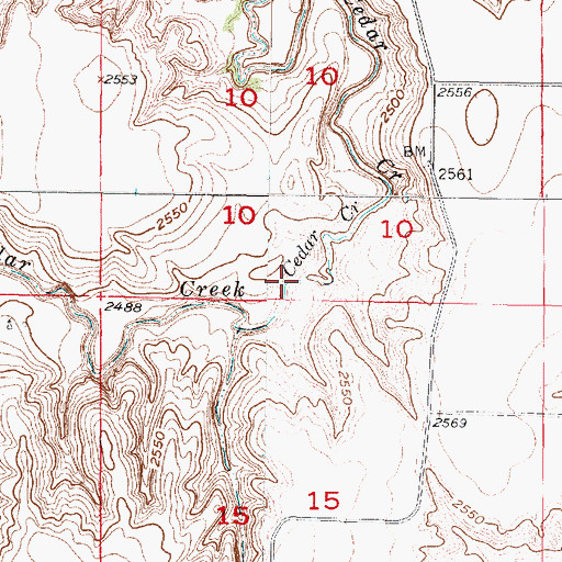 Topographic Map of Medicine Creek Reservoir 160, NE