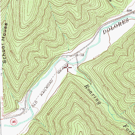 Topographic Map of Roaring Forks Creek, CO