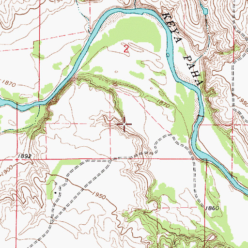 Topographic Map of Rowan Dam, NE