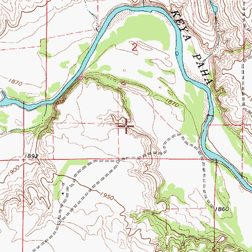 Topographic Map of Rowan Reservoir, NE