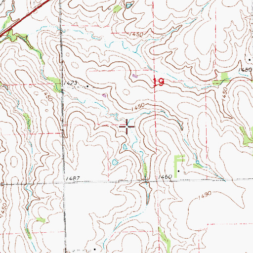 Topographic Map of Walnut Creek Reservoir Number 5, NE