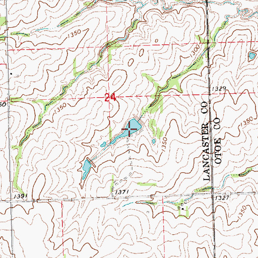 Topographic Map of Mueller Reservoir, NE
