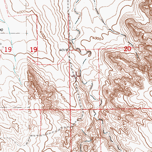 Topographic Map of Harless-Ogard Reservoir, NE