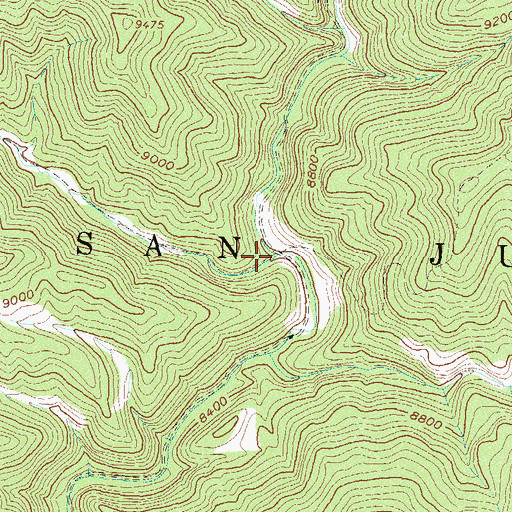 Topographic Map of Big Bend Creek, CO