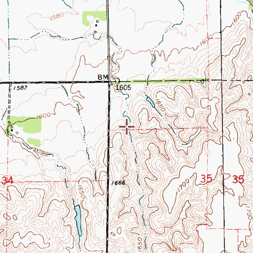 Topographic Map of Monson Dam, NE