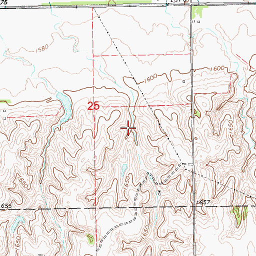 Topographic Map of Burritt Reservoir, NE