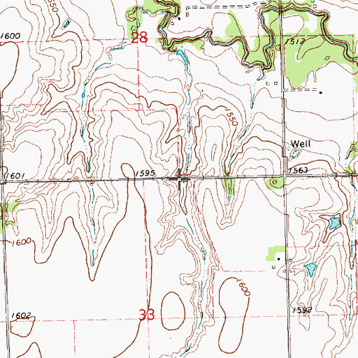 Topographic Map of Bulgrin-York County Dam, NE