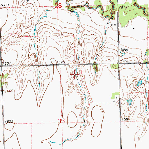 Topographic Map of Bulgrin-York County Reservoir, NE
