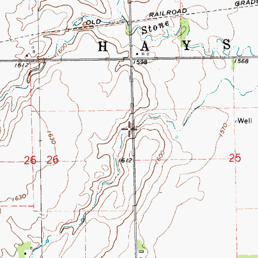 Topographic Map of Weiss Road Dam, NE