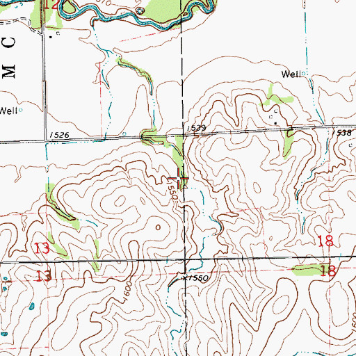 Topographic Map of Bailey Floodwater Retarding Dam, NE