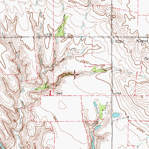 Topographic Map of Hamling Dam, NE