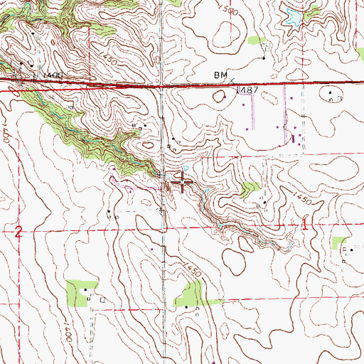 Topographic Map of Bracht Reservoir, NE