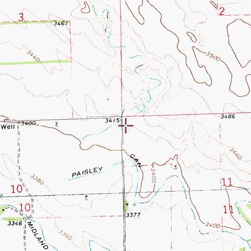 Topographic Map of Jackson-Paisley-Robinson Dam, NE
