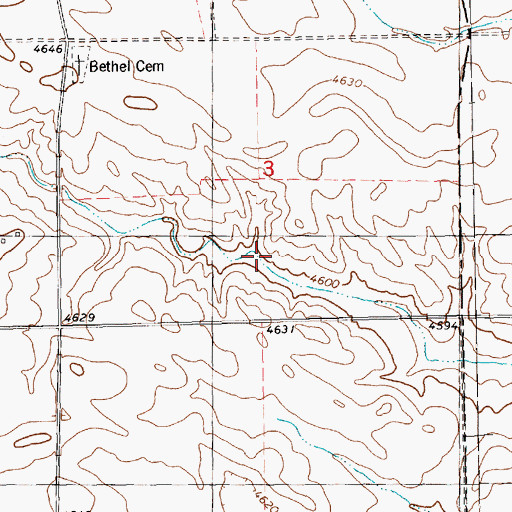Topographic Map of Brothers Reservoir, NE