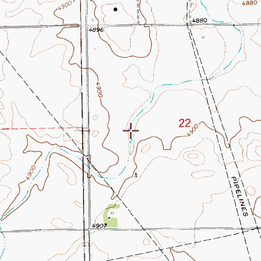 Topographic Map of Daro Reservoir, NE