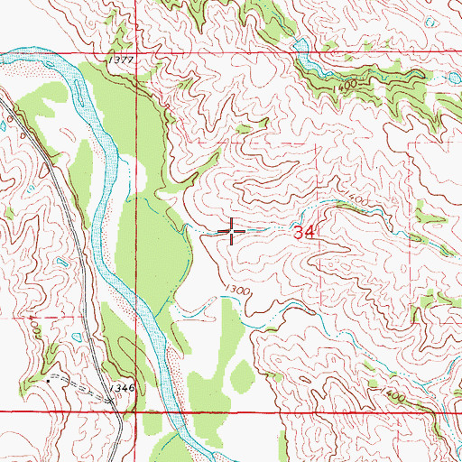 Topographic Map of Vakoc Reservoir, NE