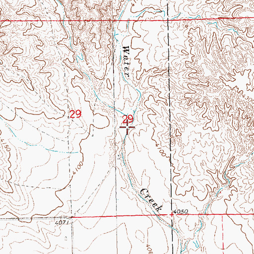 Topographic Map of West Water Creek Reservoir, NE