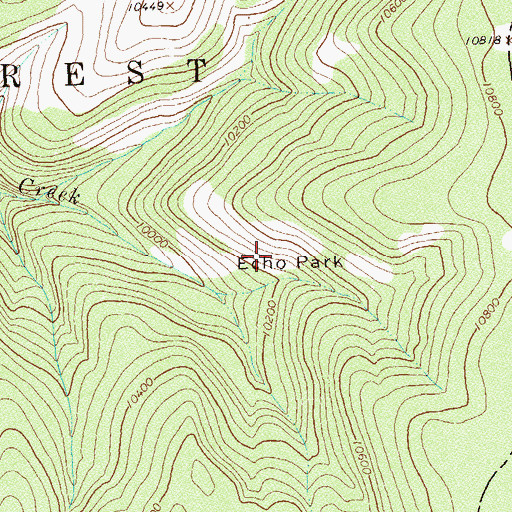 Topographic Map of Echo Park, CO