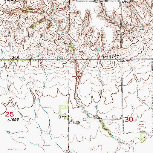 Topographic Map of Kotlarz Dam, NE