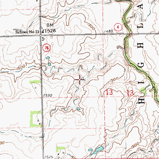 Topographic Map of Kerwood Dam, NE