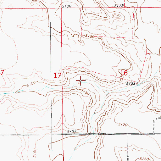 Topographic Map of Kimball County School Lands Dam Number 1, NE