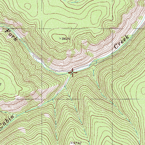 Topographic Map of North Fork Cabin Creek, CO