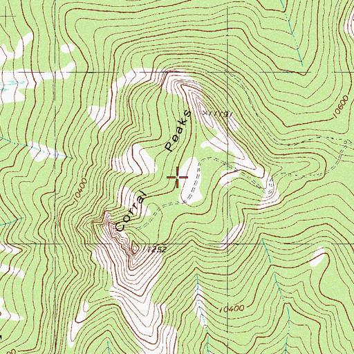 Topographic Map of Corral Peaks, CO