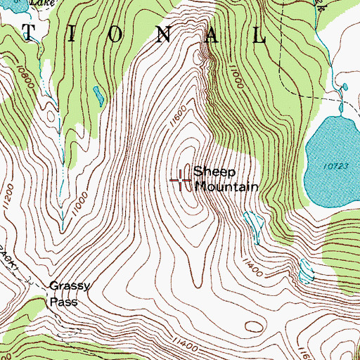 Topographic Map of Sheep Mountain, CO