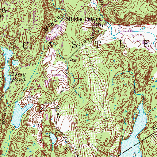 Topographic Map of Saddle Pond Dam, CT