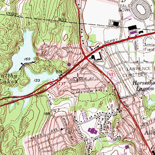 Topographic Map of Maltby Lake Dam Number 1, CT