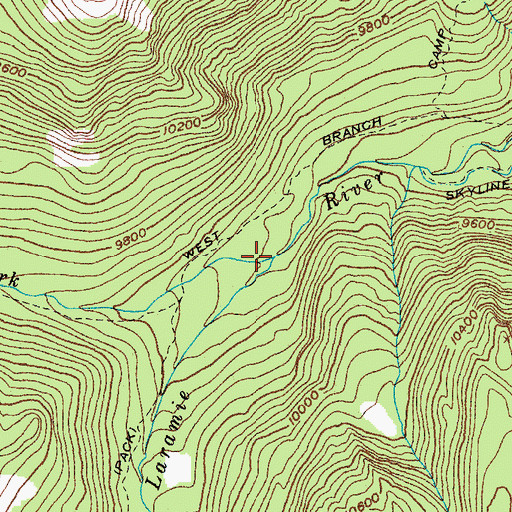 Topographic Map of North Fork West Branch Laramie River, CO