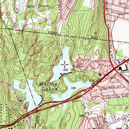 Topographic Map of Maltby Lakes North, CT