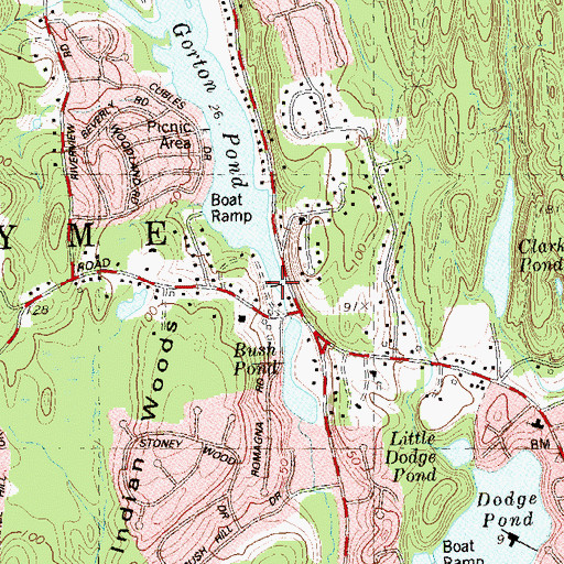 Topographic Map of Gorton Pond Dam, CT