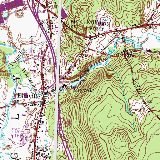 Topographic Map of Whetstone Brook Reservoir, CT