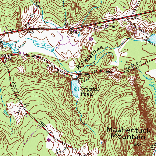 Topographic Map of Crystal Pond Dam, CT