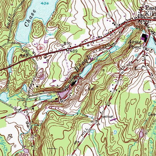 Topographic Map of Whetstone Brook Dam, CT