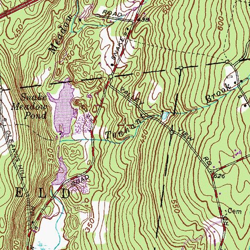 Topographic Map of Tetreault Pond Dam, CT