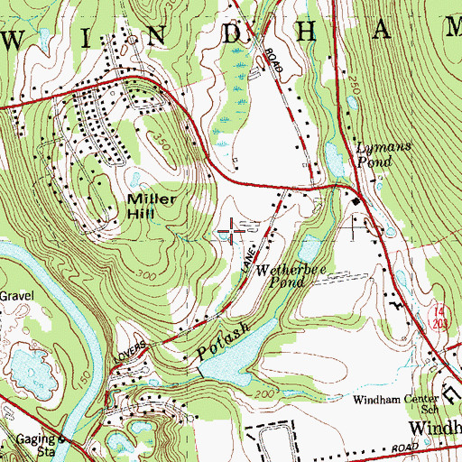 Topographic Map of Potash Pond, CT