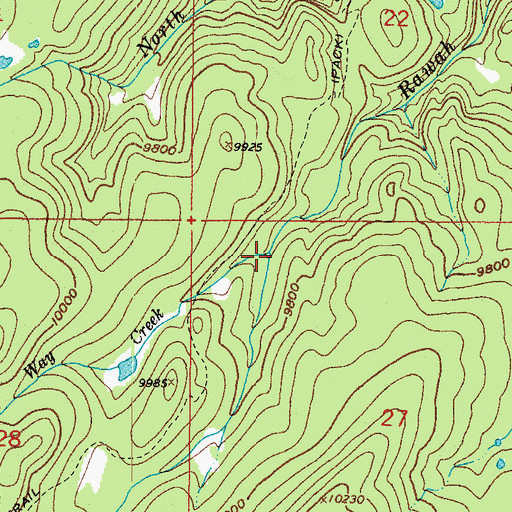 Topographic Map of Half Way Creek, CO
