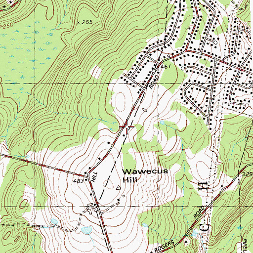 Topographic Map of Lake Marie Dam, CT